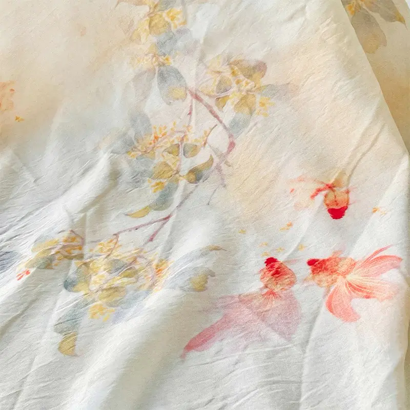 Vải Crepe Rayon sợi đơn xoắn cao